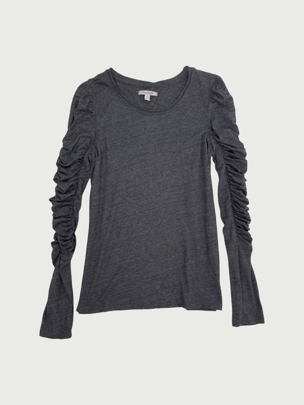 Free People Ruched Sleeve Tee
